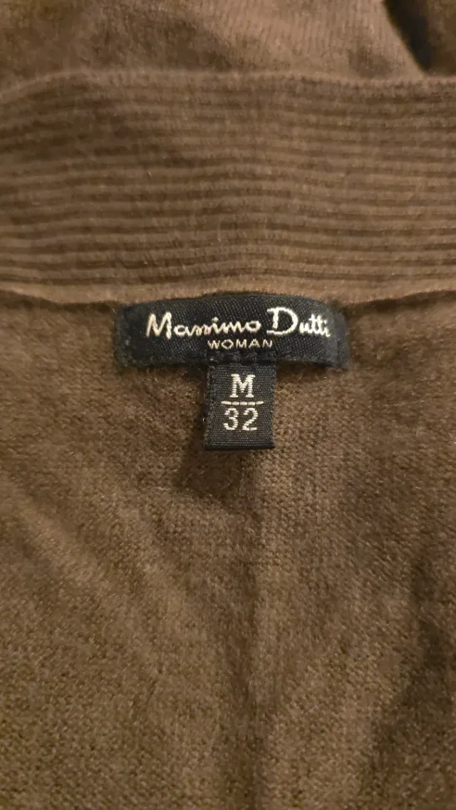 Cárdigan verde caqui Massimo Dutti