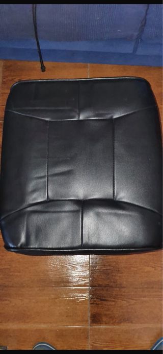 Sillón de masajes de piel sintética negro