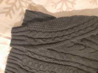 Jersey Mango negro trenzado. De punto