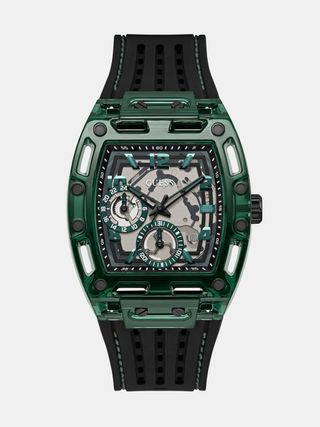 Reloj Guess Transparente Verde y Negro