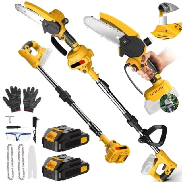 Motosega a batteria ricaricabile con palo telescopico
