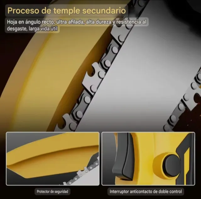 Motosega a batteria ricaricabile con palo telescopico