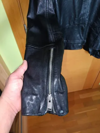 Cazadora Biker Zara Negra Hombre