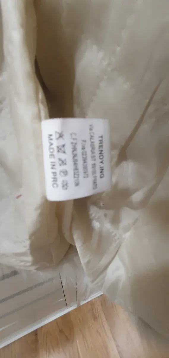 Chaquetón pelo sintético beige talla única