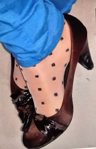 Zapatos de tacón marrones talla 38