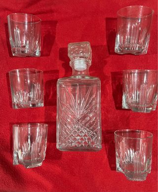 Juego Whisky Cristal Bohemia 6 Vasos