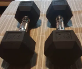 2 Mancuernas 5kg Hexagonales