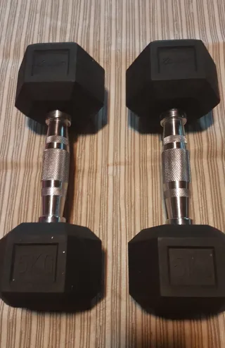 2 Mancuernas 5kg Hexagonales