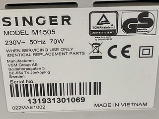 maquina coser singer m1505