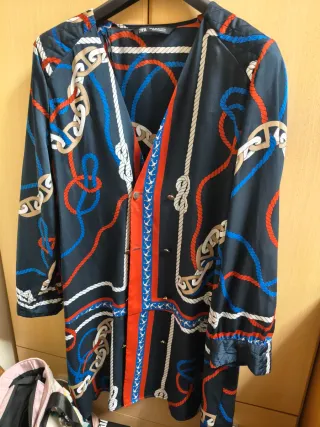 Blazer ZARA estampado náutico
