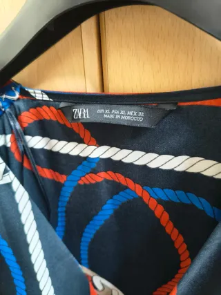 Blazer ZARA estampado náutico