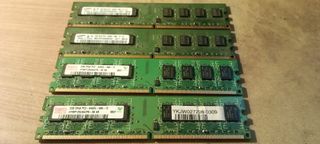 4 Memorias RAM DDR2 2GB (8GB Total)