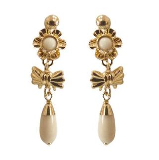 pendientes oro 18k con piedra con cuarzo