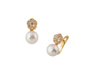 pendientes oro 18k con piedra con circonita