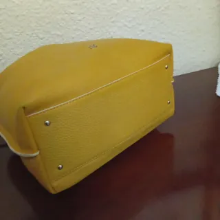 Bolso Piel Mostaza Purificación García con bandole