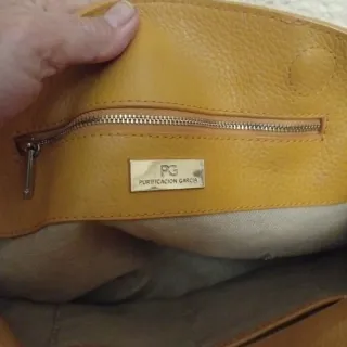 Bolso Piel Mostaza Purificación García con bandole