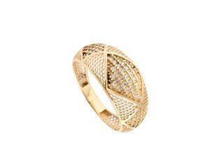 anillo oro 18k con piedra con circonita