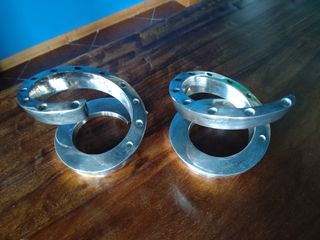 Coppia portacandele a spirale Dansk silverplate