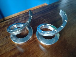 Coppia portacandele a spirale Dansk silverplate