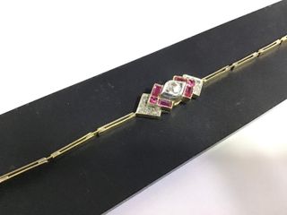 pulsera oro 18k con piedra