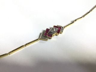 pulsera oro 18k con piedra