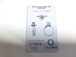 anillo oro 18k con piedra con circonita