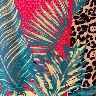 Pareo Seda Estampado Tropical Animal Print