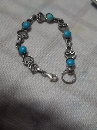 Bracciale Argento 925 Massiccio e Turchese