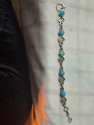 Bracciale Argento 925 Massiccio e Turchese