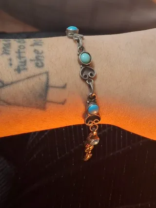 Bracciale Argento 925 Massiccio e Turchese