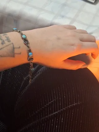 Bracciale Argento 925 Massiccio e Turchese