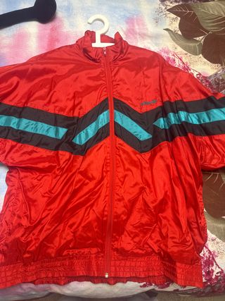 Chaqueta Adidas Retro Roja y Turquesa