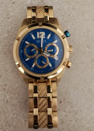 Reloj Guess Hombre Azul Dorado