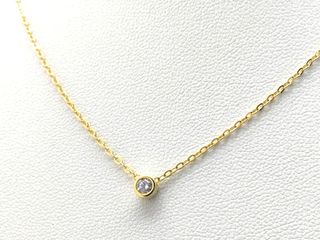 gargantilla plata 925mm con piedra con circonita 22cm