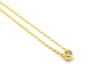 gargantilla plata 925mm con piedra con circonita 22cm