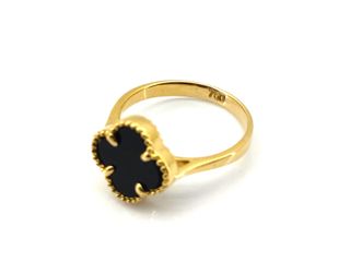 anillo oro 18k con piedra con onix t. 16 (17,84 mm)