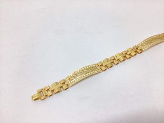 esclava oro 18k con piedra con circonita
