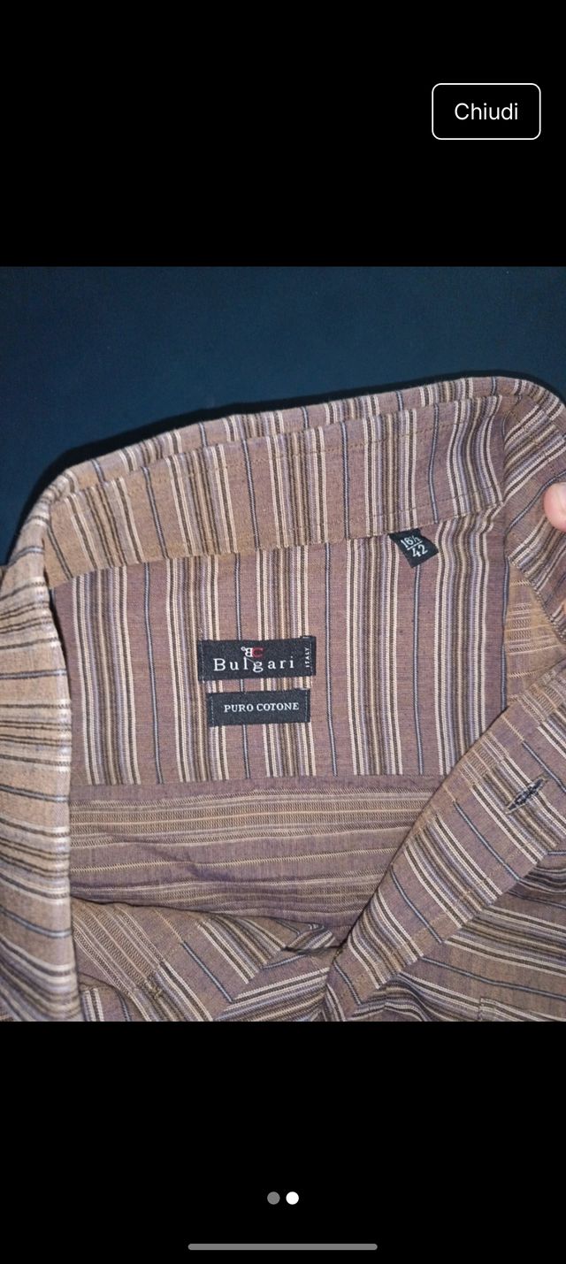 Camicia Bulgari Uomo Taglia M/38-40