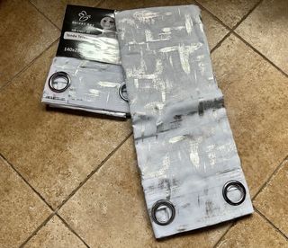 2 Tende Terylene 140x280 Filtrante Bianco /Argento