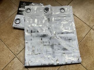 2 Tende Terylene 140x280 Filtrante Bianco /Argento