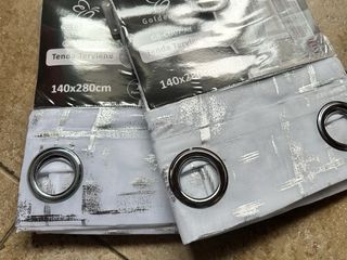 2 Tende Terylene 140x280 Filtrante Bianco /Argento