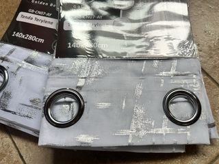 2 Tende Terylene 140x280 Filtrante Bianco /Argento