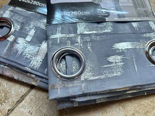 2 Tende Terylene Filtrante 140x280 Grigio / Argent