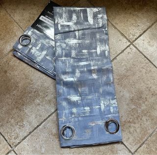 2 Tende Terylene Filtrante 140x280 Grigio / Argent