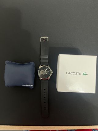 Reloj Lacoste Negro y Plateado Original