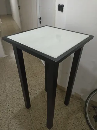 Tavolo alto cucina/bar in metallo e marmo