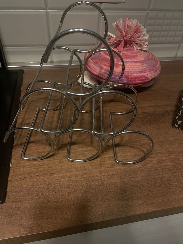 Porta bottiglie acciaio 6 bottiglie