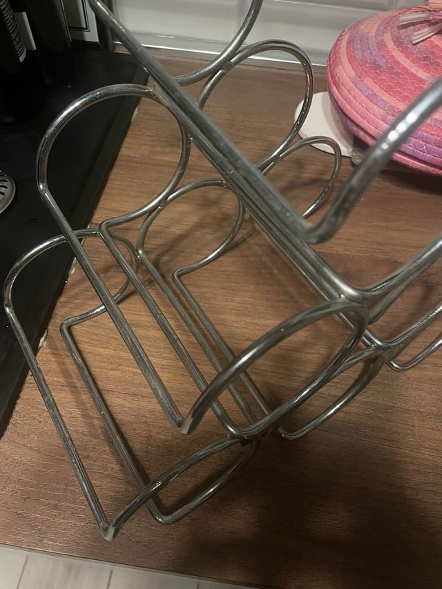 Porta bottiglie acciaio 6 bottiglie