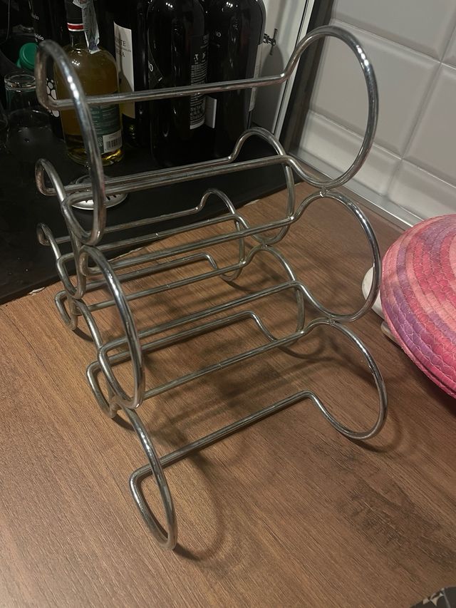 Porta bottiglie acciaio 6 bottiglie