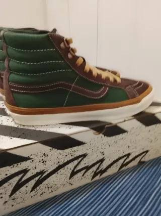 Botas Vans SK8-Hi Marrones y Verdes